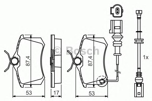 0986424813 BOSCH Задние тормозные колодки купить в Павлоград