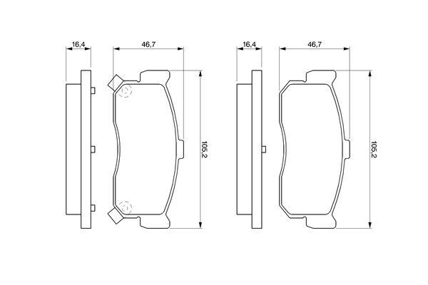 0986461144 BOSCH Задние тормозные колодки купить в Полтава