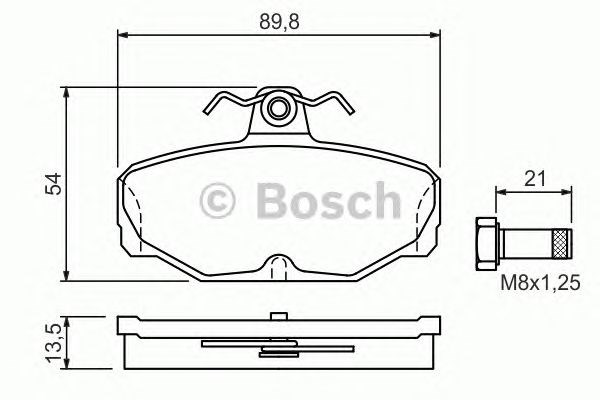 0986469810 BOSCH Задние тормозные колодки купить в Украина