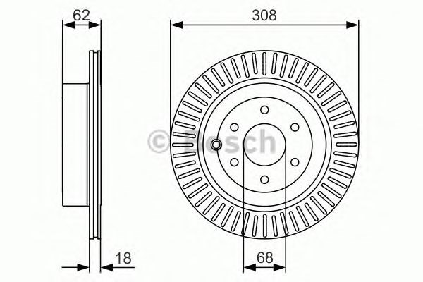 0986479533 BOSCH Диск тормозной задний купить в Кривой Рог