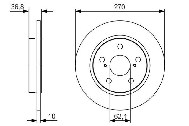 0986479S64 BOSCH Диск тормозной задний купить в Ровно