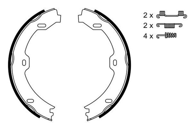 0986487666 BOSCH Колодки ручника купить в Полтава
