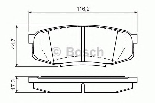 BOSCH 0986494380 Задние тормозные колодки в наличии Тернополь