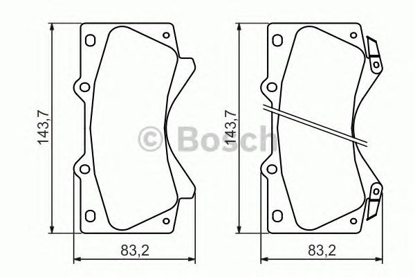0986494449 BOSCH Колодки тормозные передние дисковые купить в Харьков