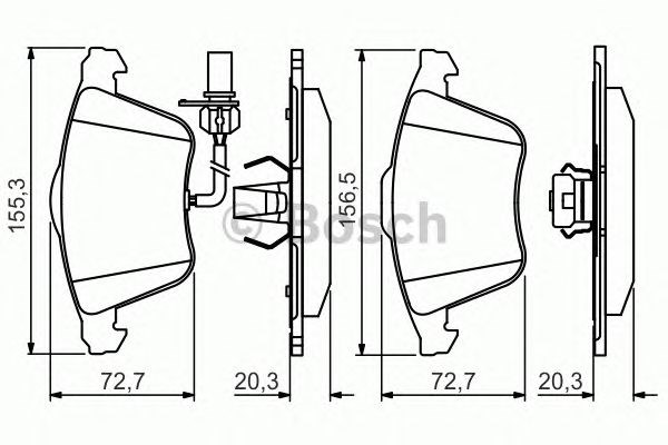 0986495272 BOSCH Передние тормозные колодки купить в Павлоград