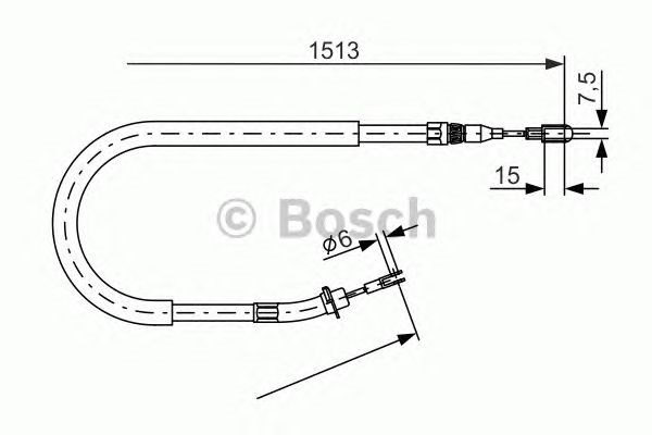 BOSCH 1987477852 Трос ручного тормоза задний правый/левый в наличии Хмельницкий