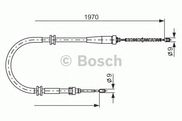 BOSCH 1987482253 Трос ручного тормоза задний правый/левый в наличии Сумы