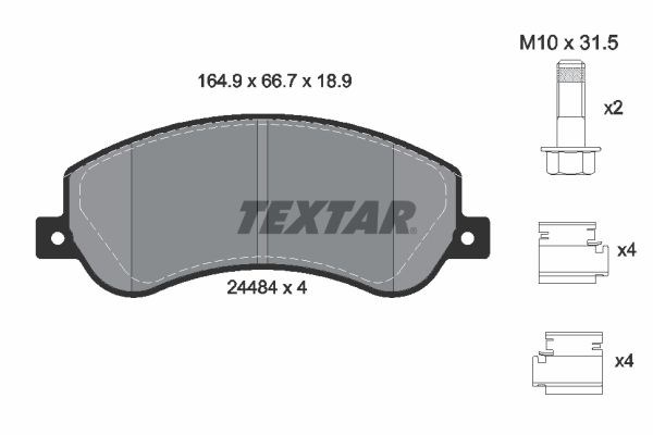 TEXTAR 2448404 Колодки тормозные передние дисковые в наличии Сумы