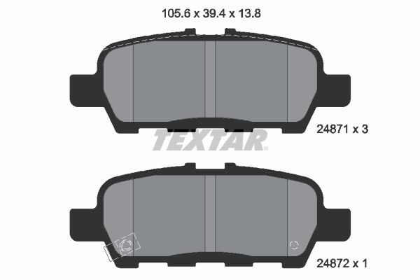 2487101 TEXTAR Колодки тормозные задние дисковые купить в Львов