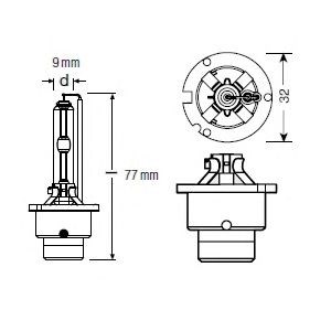 OSRAM 66240CLC Лампочка ксеноновая в наличии Полтава