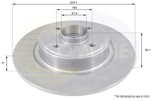 Adc1540 comline - диск гальмівний з покриттям ADC1540