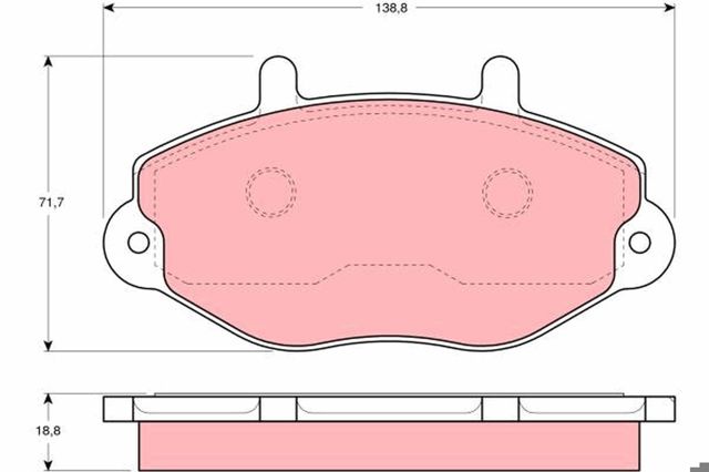 GDB1080 TRW Колодки тормозные передние дисковые купить в Житомир