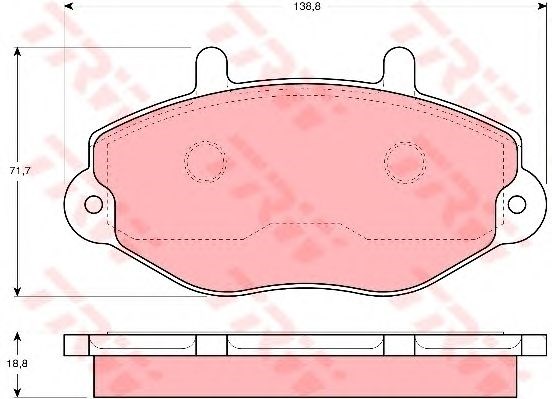GDB1080 TRW Колодки тормозные передние дисковые купить в Одесса