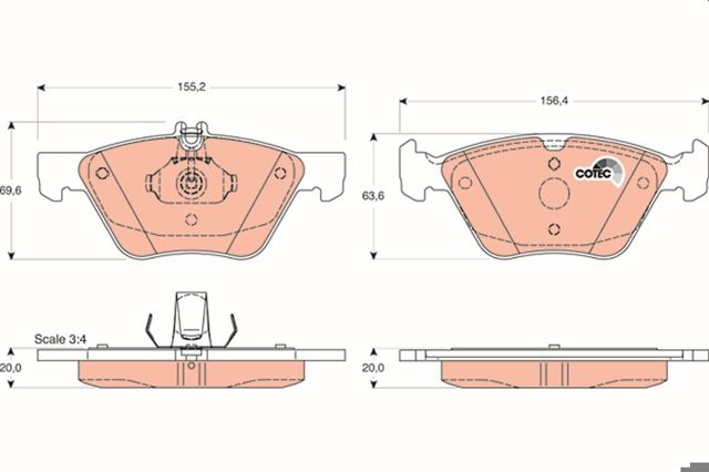 GDB1215 TRW Колодки тормозные передние дисковые купить в Черновцы