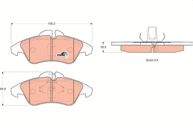 GDB1220 TRW Колодки тормозные передние дисковые купить в Полтава