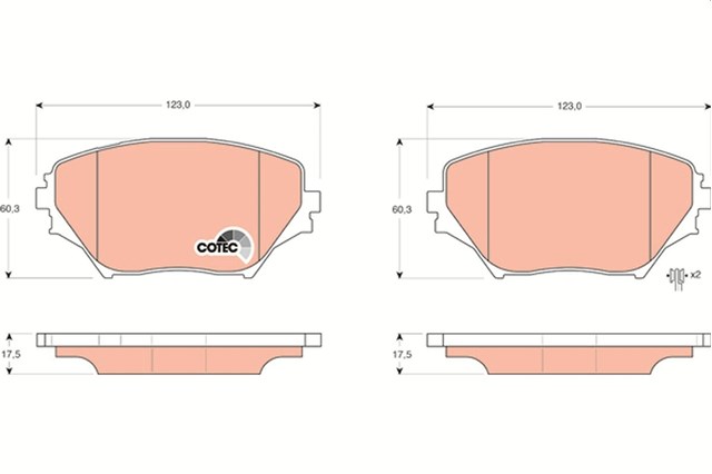 GDB3251 Передние тормозные колодки купить Кривой Рог