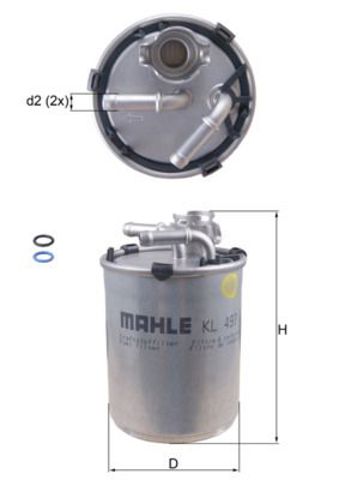 MAHLE KL497D Фильтр топливный в наличии Житомир