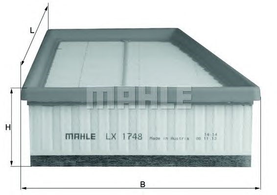 MAHLE LX1748 Фильтр воздушный в наличии Павлоград