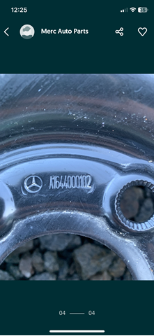 MERCEDES 1644000102 Диски колесные стальные (штампованные) в наличии Киев
