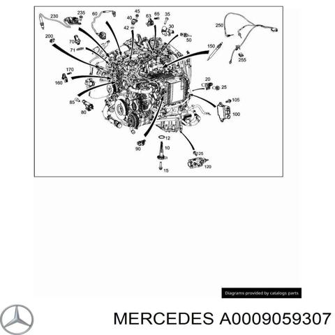 Датчик температуры отработавших газов перед турбиной A0009059307 MERCEDES