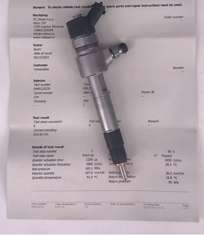BOSCH 0445110276 Форсунка впрыска топлива в наличии Николаев