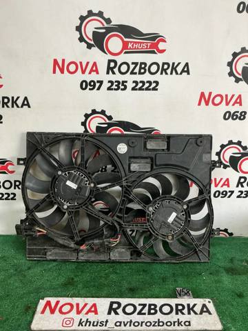 Диффузор радиатора охлаждения в сборе с крыльчаткой 3Q0121203D VAG