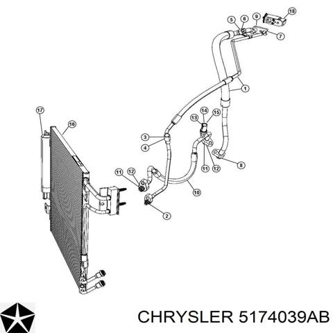 Клапан давления кондиционера 5174039AB CHRYSLER