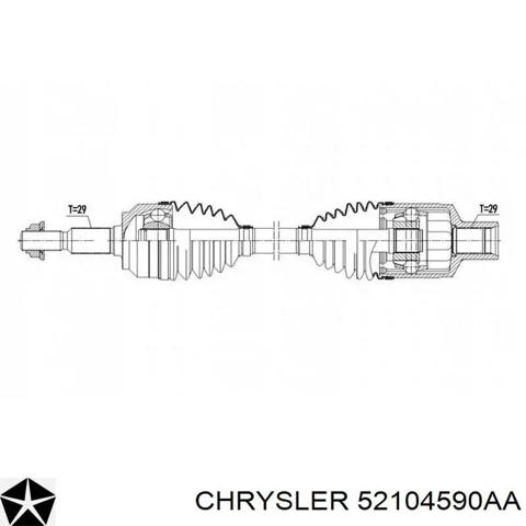 Вал приводной правый 52104590AA CHRYSLER