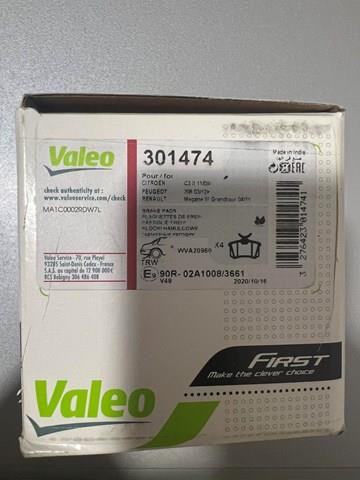 Колодки тормозные дисковые комплект 301474 VALEO