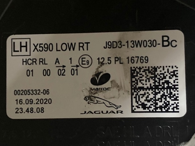 JAGUAR J9D313W030 Фара левая в наличии Днепр