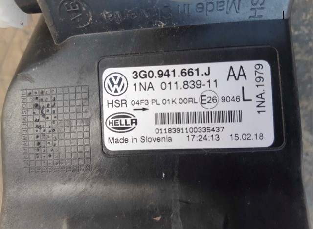 3G0941661J VAG Фара противотуманная левая купить в Чернигов