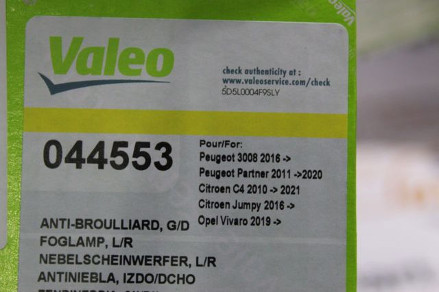 044553 VALEO Противотуманки купить в Черкассы