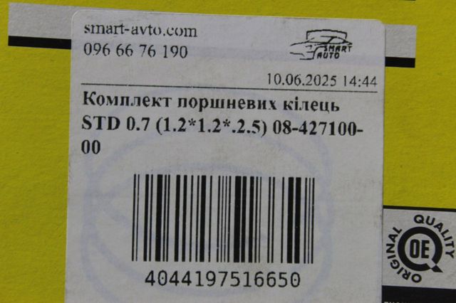 0842710000 Кольца поршневые на 1 цилиндр, STD. купить Кривой Рог