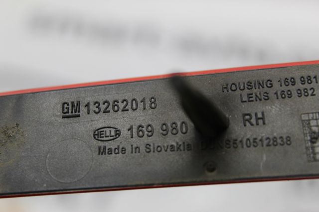 GM 13262018 Правый катафот заднего бампера в наличии Черкассы