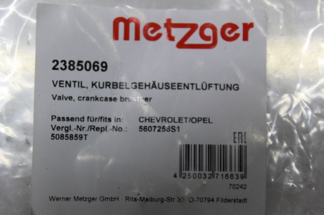 METZGER 2385069 Маслоотделитель картерных газов в наличии Украина