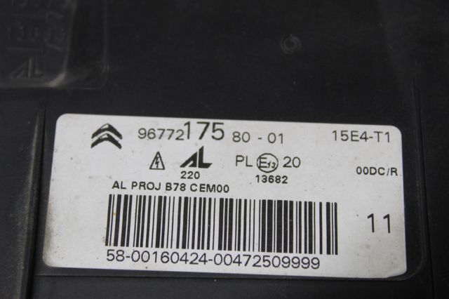 9677217580 PEUGEOT Левая фара купить в Запорожье
