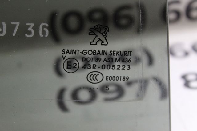 PEUGEOT 9677868580 Стекло двери задней правой в наличии Одесса