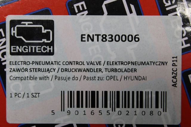 ENGITECH ENT830006 Клапан преобразователь давления наддува (соленоид)  в наличии Харьков