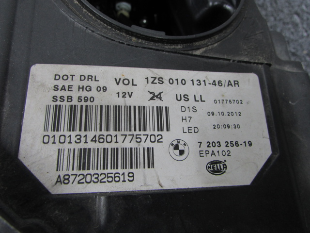 63117271904 BMW Правая фара купить в Житомир