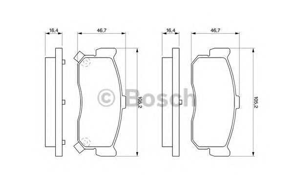 0986461144 BOSCH Колодки тормозные задние дисковые купить в Ирпень