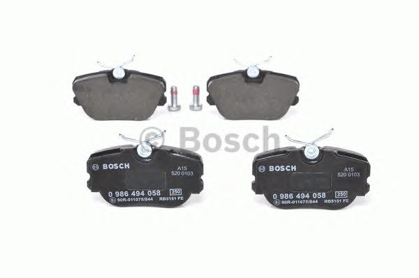 0986494058 BOSCH Колодки тормозные задние дисковые купить в Запорожье