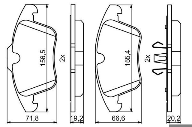 BOSCH 0986494246 Колодки тормозные передние дисковые в наличии Хмельницкий