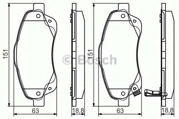 BOSCH 0986495083 Передние тормозные колодки в наличии Полтава