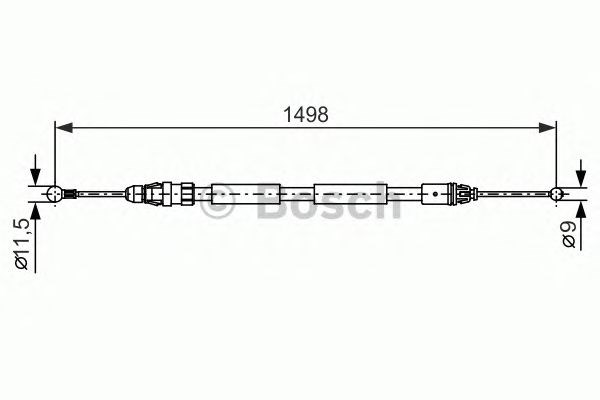 1987482387 BOSCH Трос ручного тормоза задний левый купить в Хмельницкий