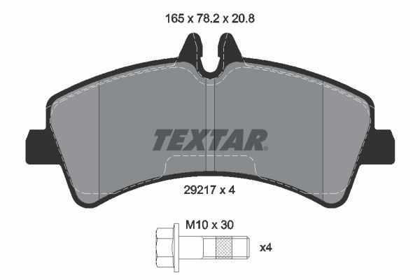 TEXTAR 2921702 Задние тормозные колодки в наличии Хмельницкий