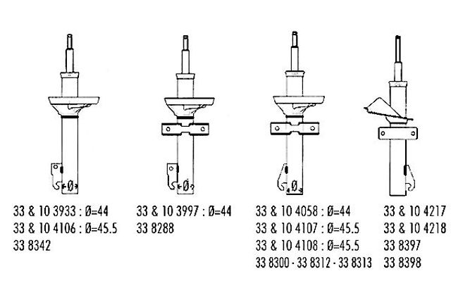 334217 record амортизатор gas передній ціна за 1 шт.упак.по 2 шт.(лівий+правий) 334217