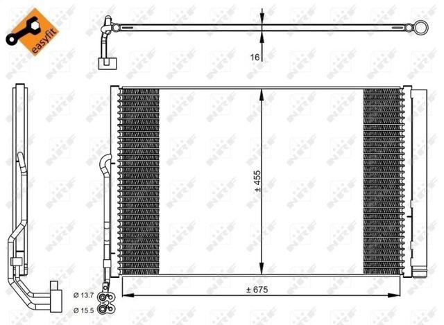 NRF 350324 Радиатор кондиционера в наличии Каменское