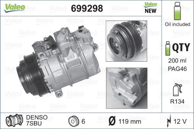 699298 VALEO Компрессор кондиционера купить в Киев