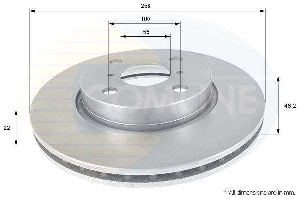 COMLINE ADC01133V Передние тормозные диски в наличии Каменское