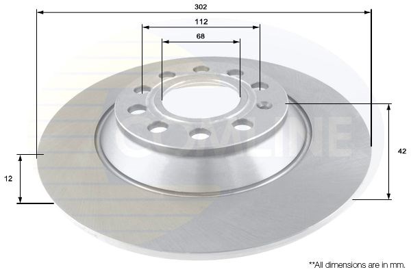 Adc1482 comline - диск гальмівний з покриттям ADC1482